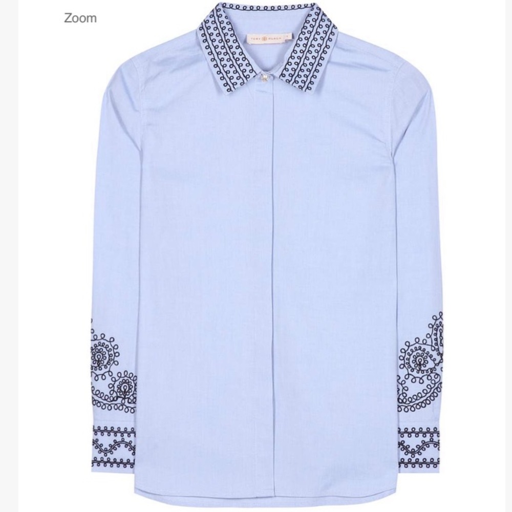Tory Burch Keegan embroidered button down